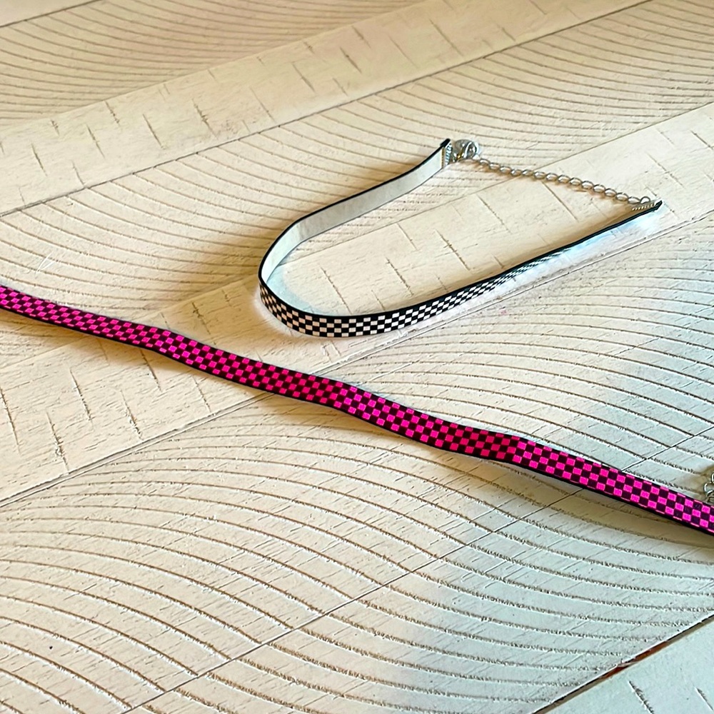 Claire’s necklaces checkers print